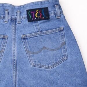 Vintage 90's STEEL Jeans Ultra High Waist Button Fly Denim Shorts – Size 5